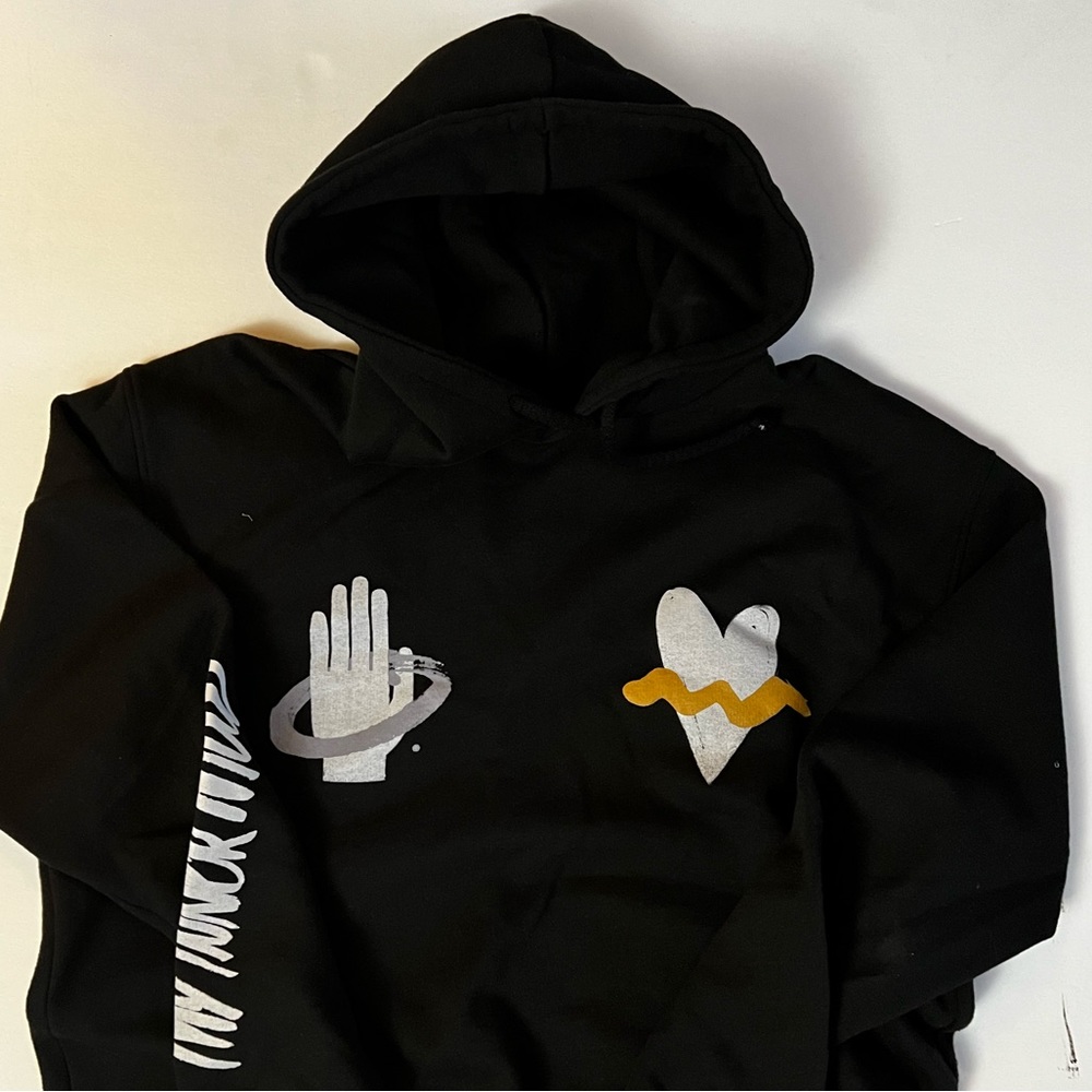 ZARA Mens Premium Graphic Skull Detail Hoodie with Drawstring XL